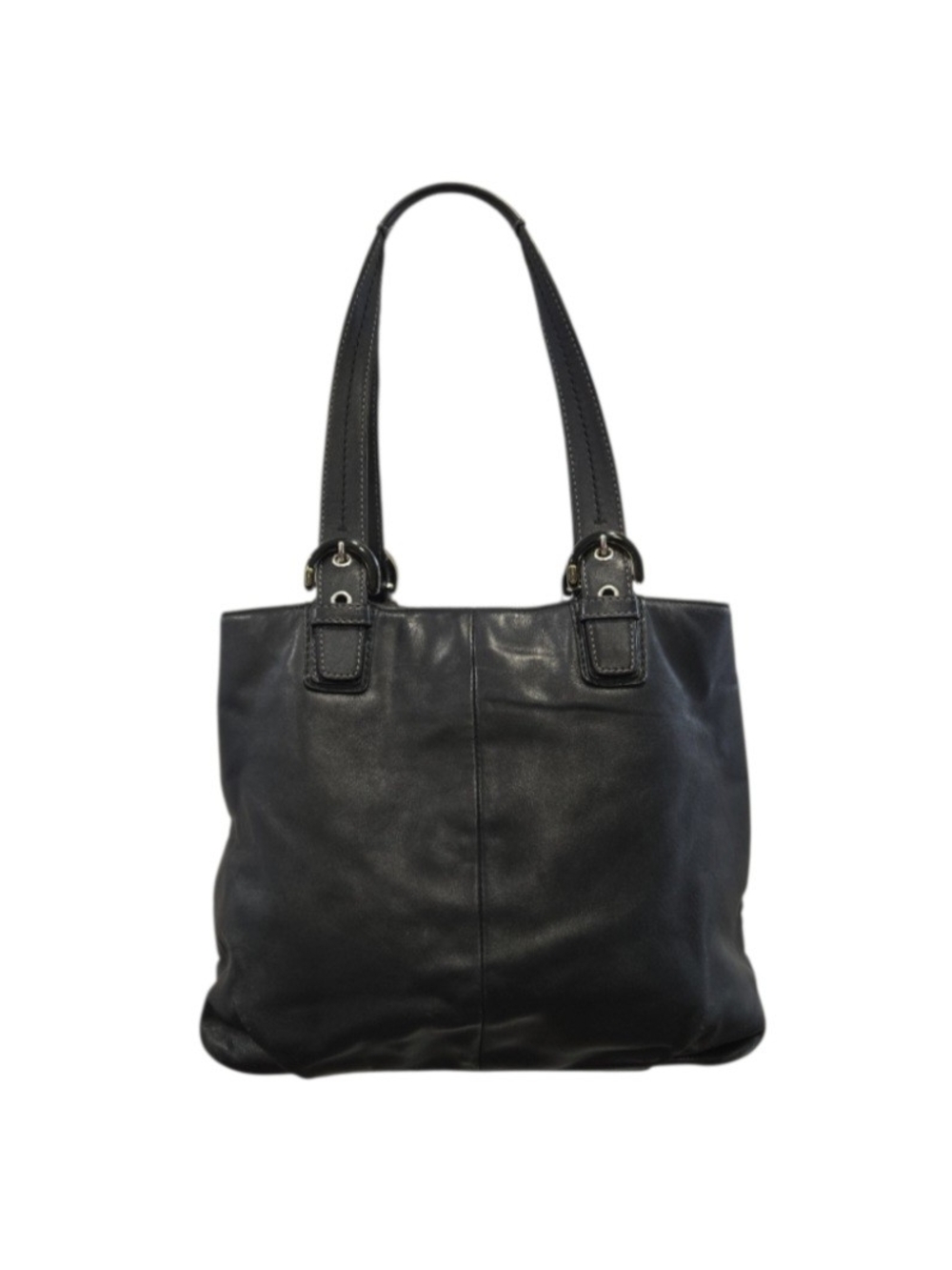 Coach Soho North/South Black Leather Shoulder Bag - Picture 2 of 16
